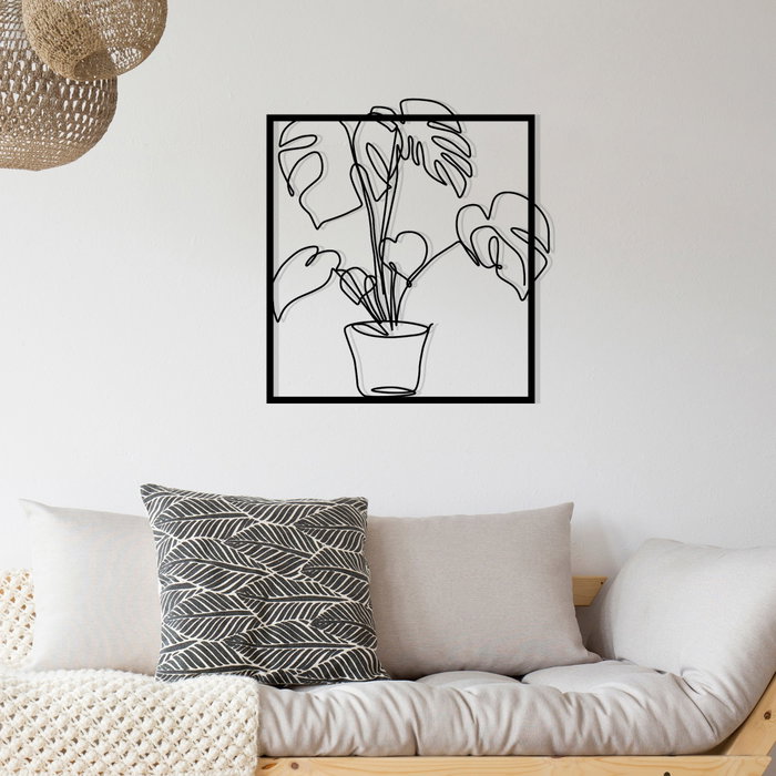 Wallity Store Escultura de Pared de Metal Negra
